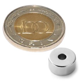 Neodímium gyűrű mágnes D 10xd2x5