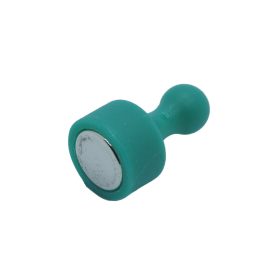 Neodímium tábla mágnes /  Bábú D12x20 Zöld, iroda mágnes, színes