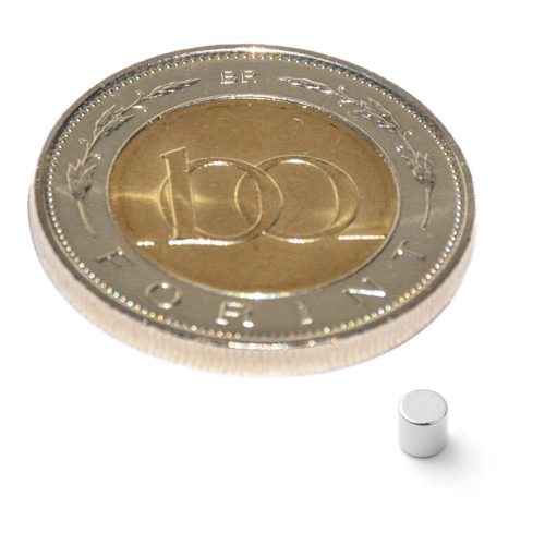 Neodímium korong mágnes D 2x2