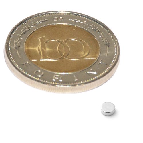 Neodímium korong mágnes D 4X1,5