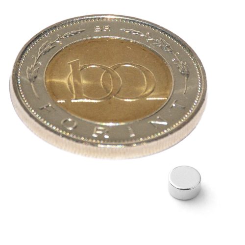 Neodímium korong mágnes D 4X2