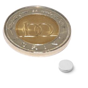 Neodímium korong mágnes D 5x1