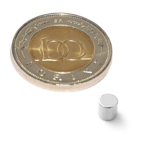 Neodímium korong mágnes D 5x4