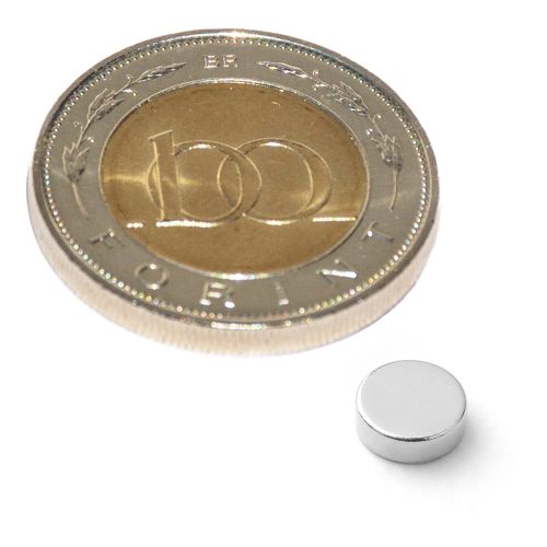 Neodímium korong mágnes D 6x2