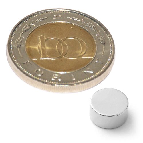 Neodímium korong mágnes D 8x4