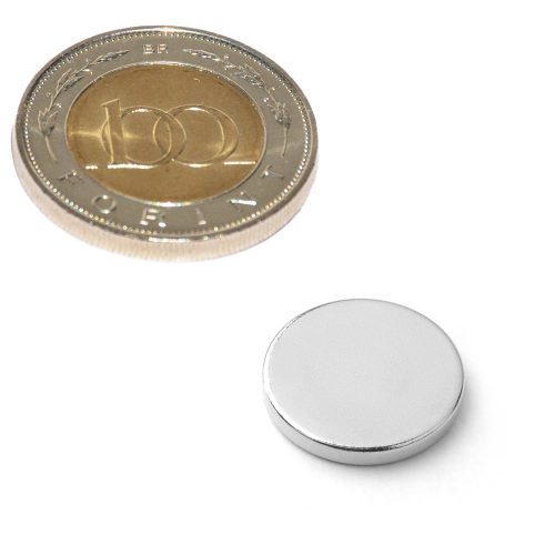 Neodímium korong mágnes D 15X2