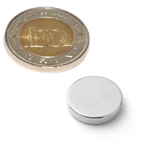 Neodímium korong mágnes D 15X3 