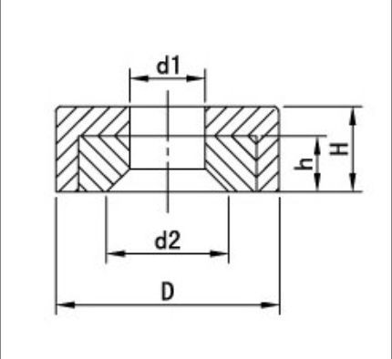 POTMAGNET ferrit  D32x7  d5,5 süllyesztett furattal, rögzítő mágnes