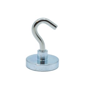 POTMAGNET neodímium D20X6  d8X7 M4 Menetes csappal, kampóval, neodimium mágnes, mágnes